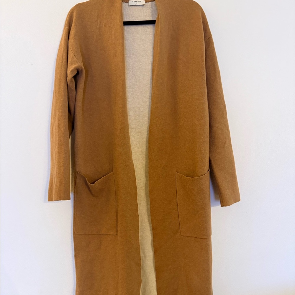 Aritzia Babaton lance Camel Open Front Cardigan in Small
